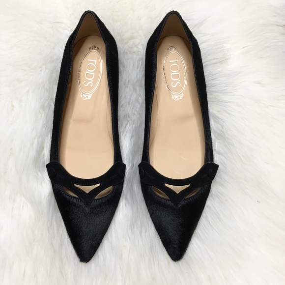 Tod's Shoes - ❗️SOLD❗️Tod’s Calf Hair Leather Pointed Toe Flats